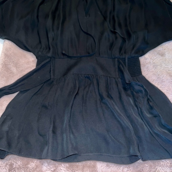 BCBG 100% Silk Blouse- Black - Picture 3 of 5